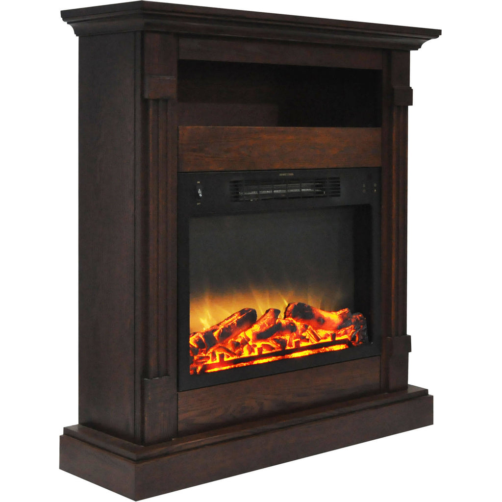 Walnut Mantel Electric Fireplace V7248