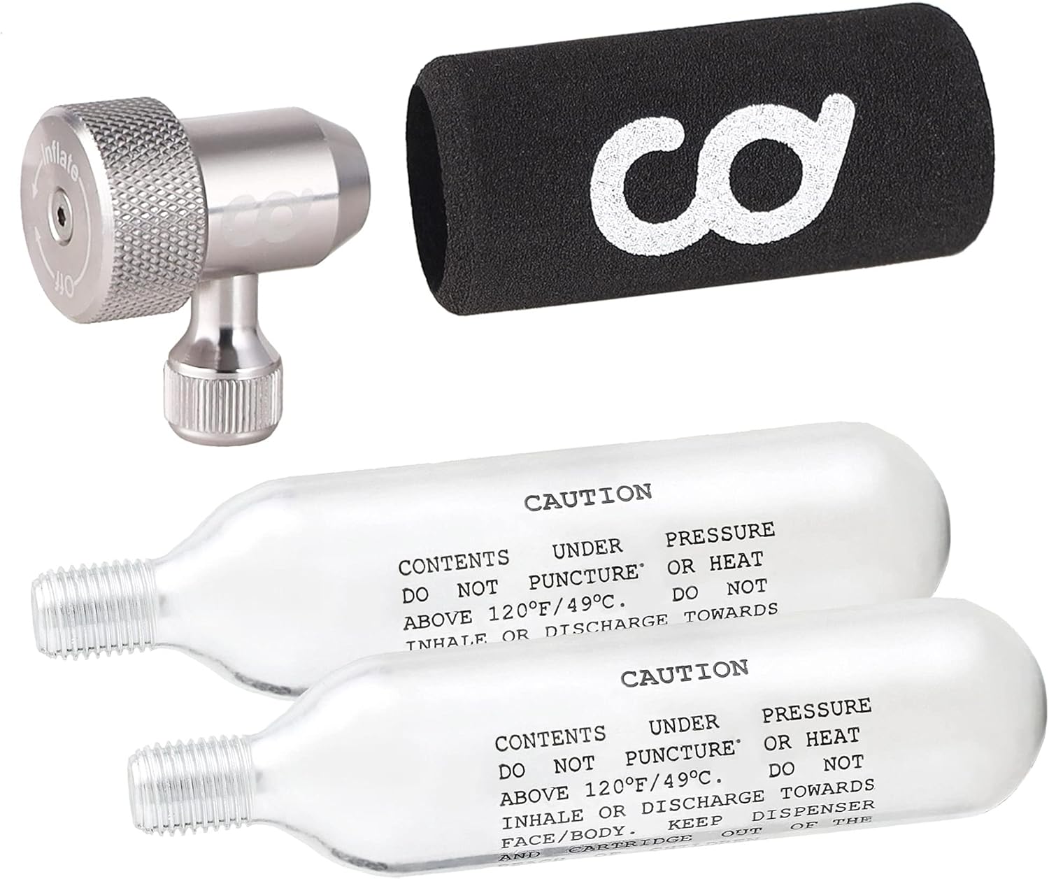 Bike Tyre Repair Maintenance Kit with Tyre Lever, CO2 Inflator, Hand Tool, Tube Patch Pack of 2 K194