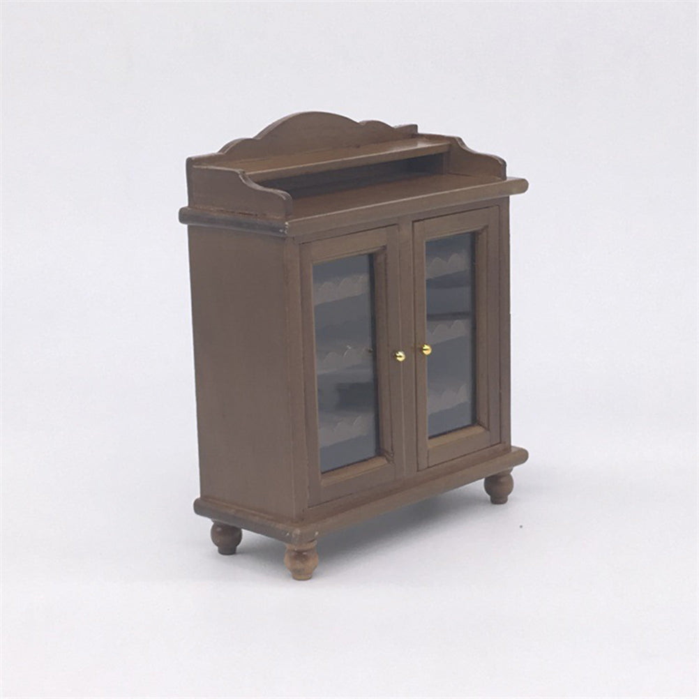 Walnut Color Mini Wooden Wine Cabinet Model S15434