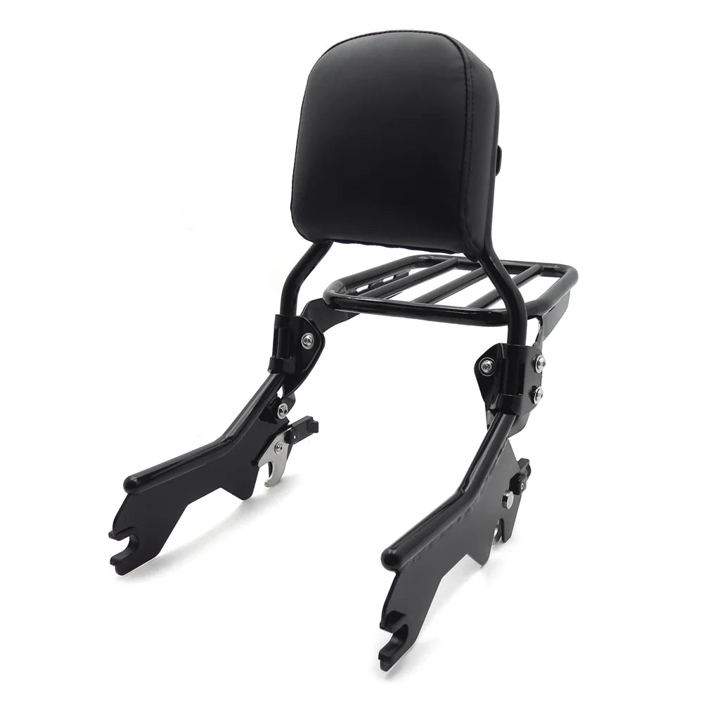 Black Sport Luggage Rack Sissy Bar Upright T5720