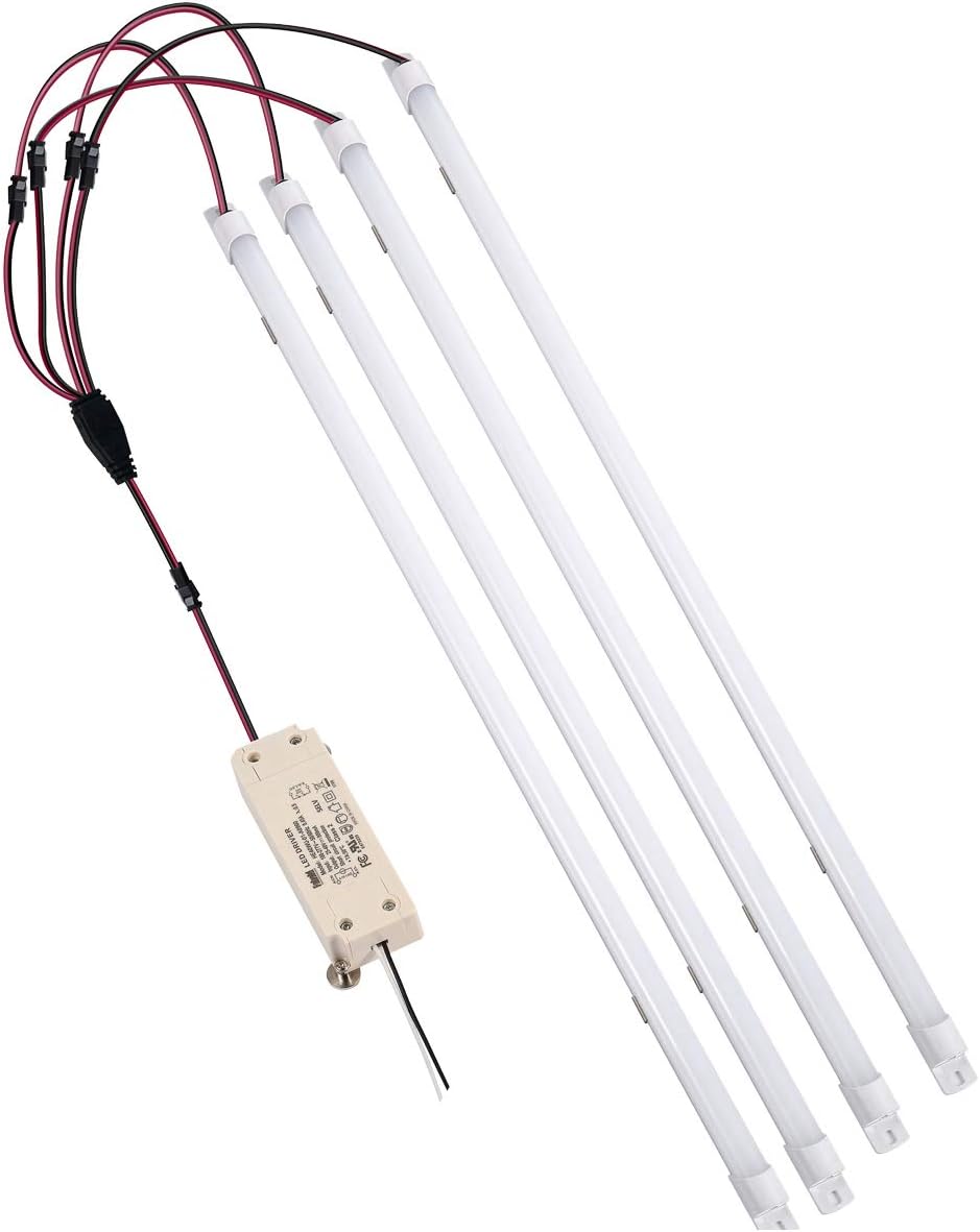 4 Pack LED Troffer 2x4 FT Retrofit Kit, 36W, 5000K Daylight White, 0-10V LED Driver H31539
