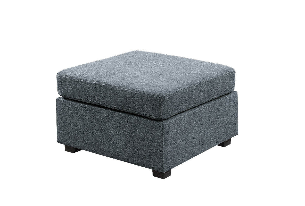 Gray Fabric Sectional Sofa Set with Ottoman S429953