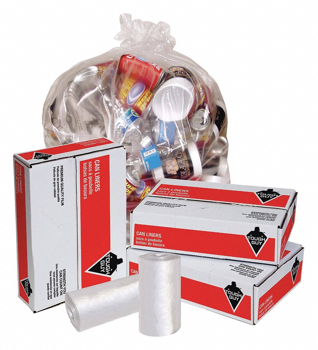 Trash Bag, 60 Gal., Clear, Pk100 Y5476