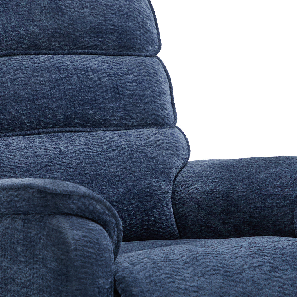 Blue Chenille Dual Motor Lift Recliner with Massage Heating D55929