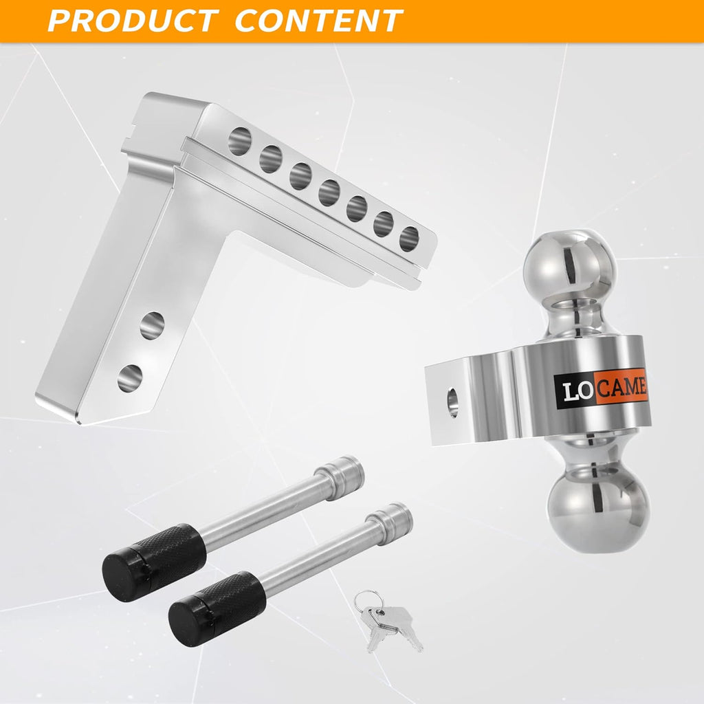 Adjustable Aluminum Trailer Hitch with Double Stainless Steel Locks H103639