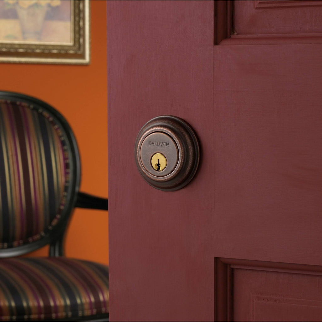 Satin Nickel Round Deadbolt Double Cylinder Q41609