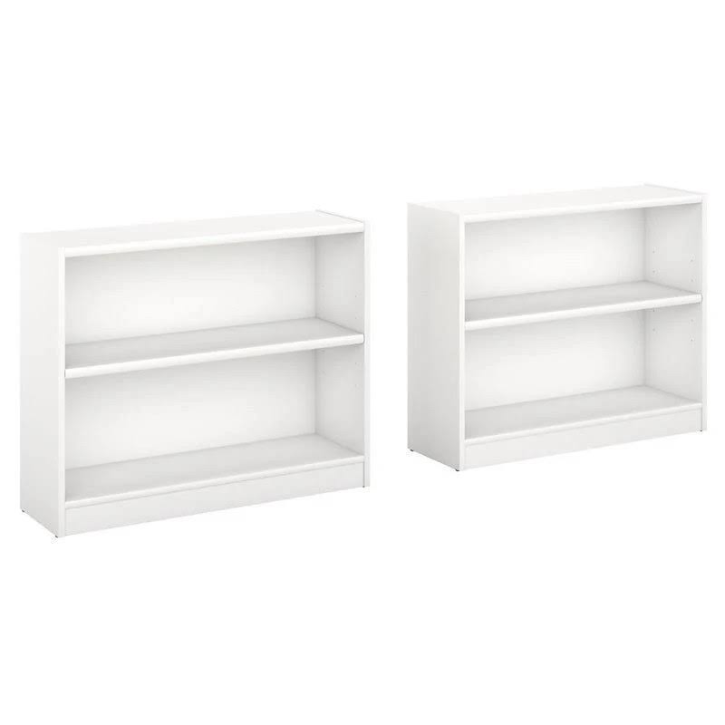 2 Shelf Bookcase in Pure White (Set of 2) W46719