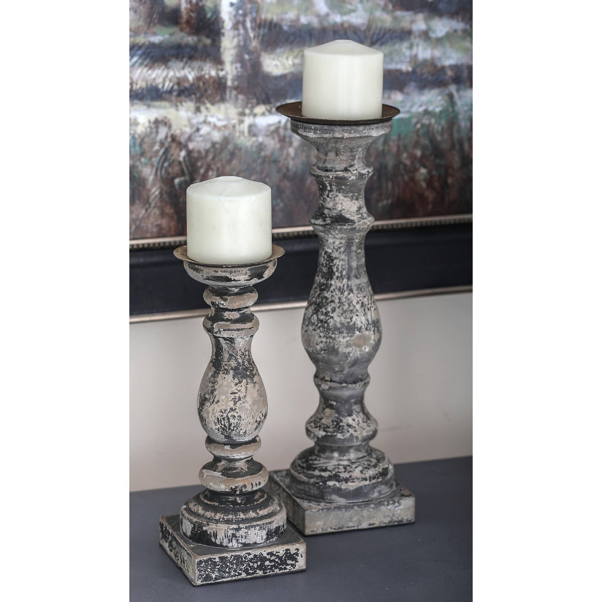 Brown Fir Candle Holder (Set of 3) X118