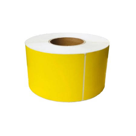 4x6 Yellow Thermal Transfer Color Labels, 3 inch Core, 1000 per Roll F47033