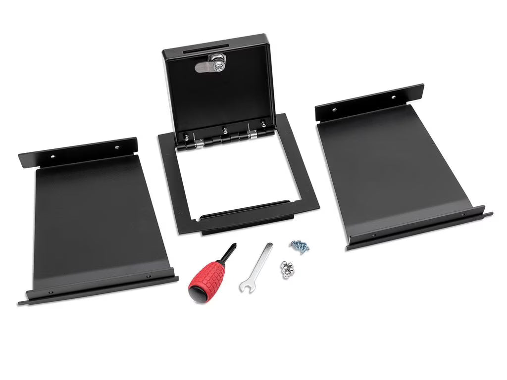 Steel Textured Black Center Console Vault E490