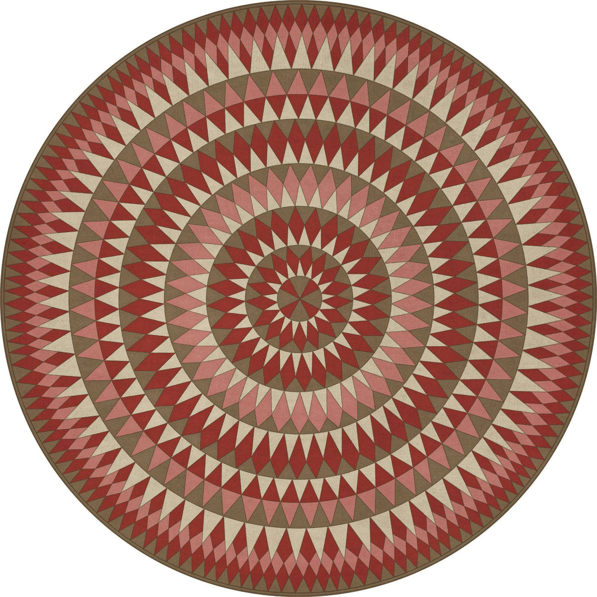 Vintage Vinyl Round Folk Art Bulls Eye Z66155