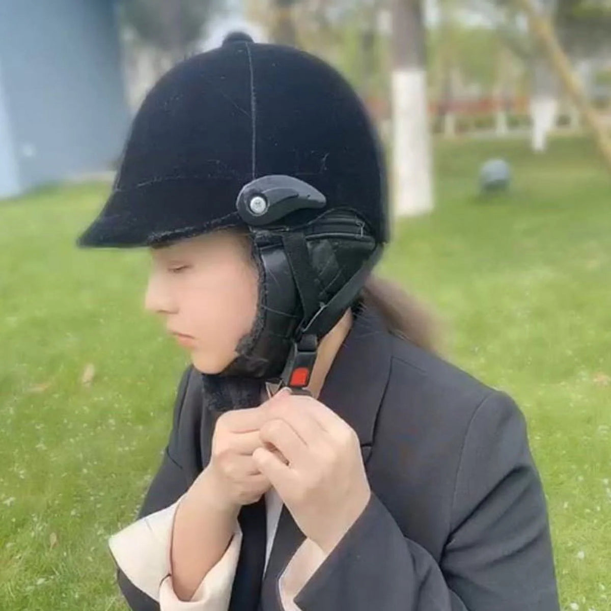 Black Equestrian Horse Riding Helmet A6818