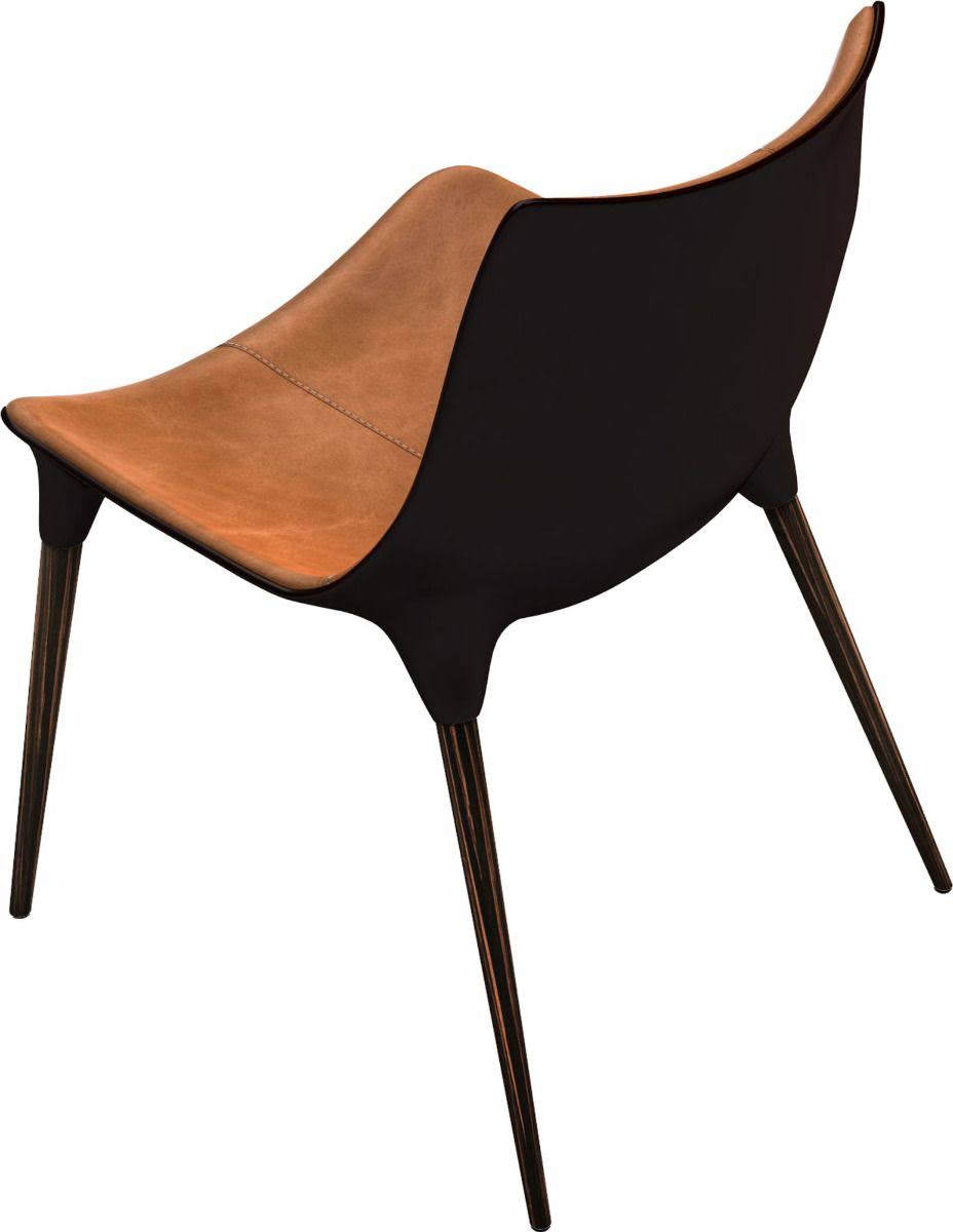 Aged Caramel Leather Dining Chair D89799