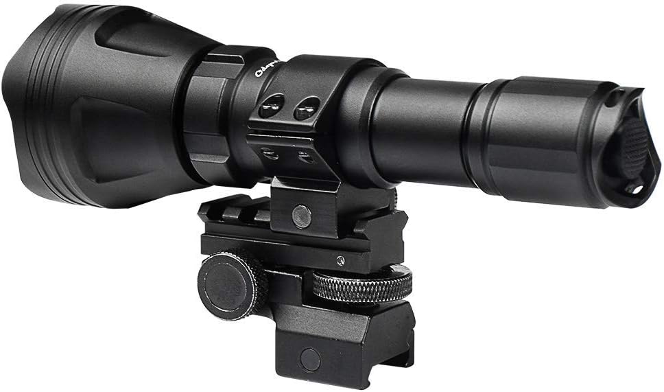 850nm IR Illuminator Flashlight Focus Adjustable Infrared LED Hunting Light with Stepless Dimmer Cable Switch J712