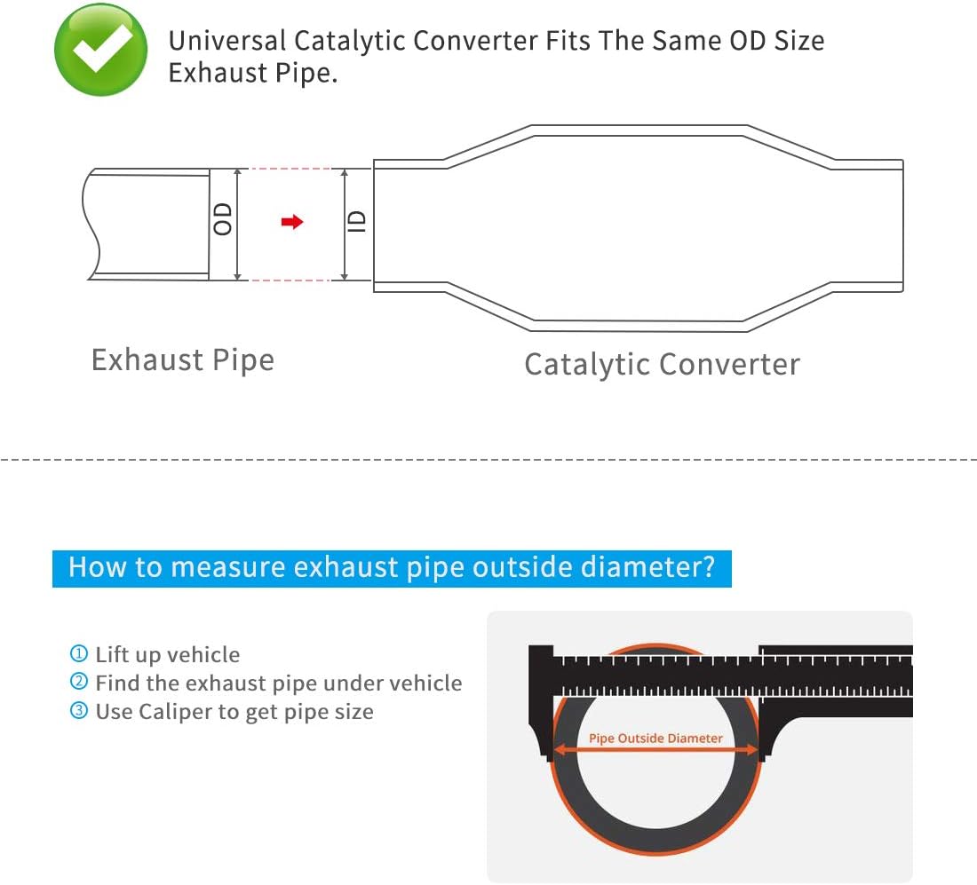 2.25" Universal Catalytic Converter Pack of 2 Y605902