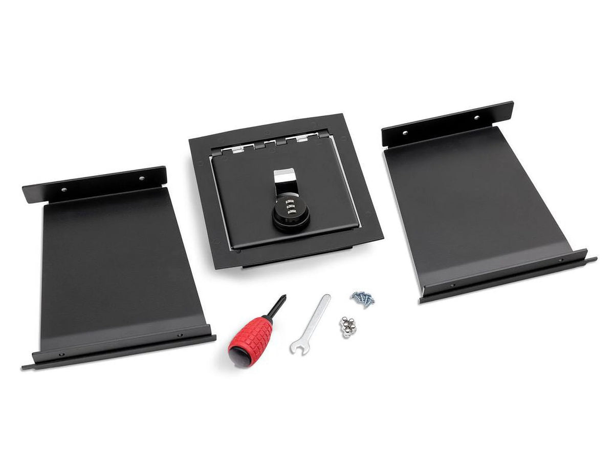 Steel Textured Black Center Console Vault E490