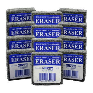 Dry Erase Felt Student Erasers, 2 x 2 Inches, Pack of 12 W2798