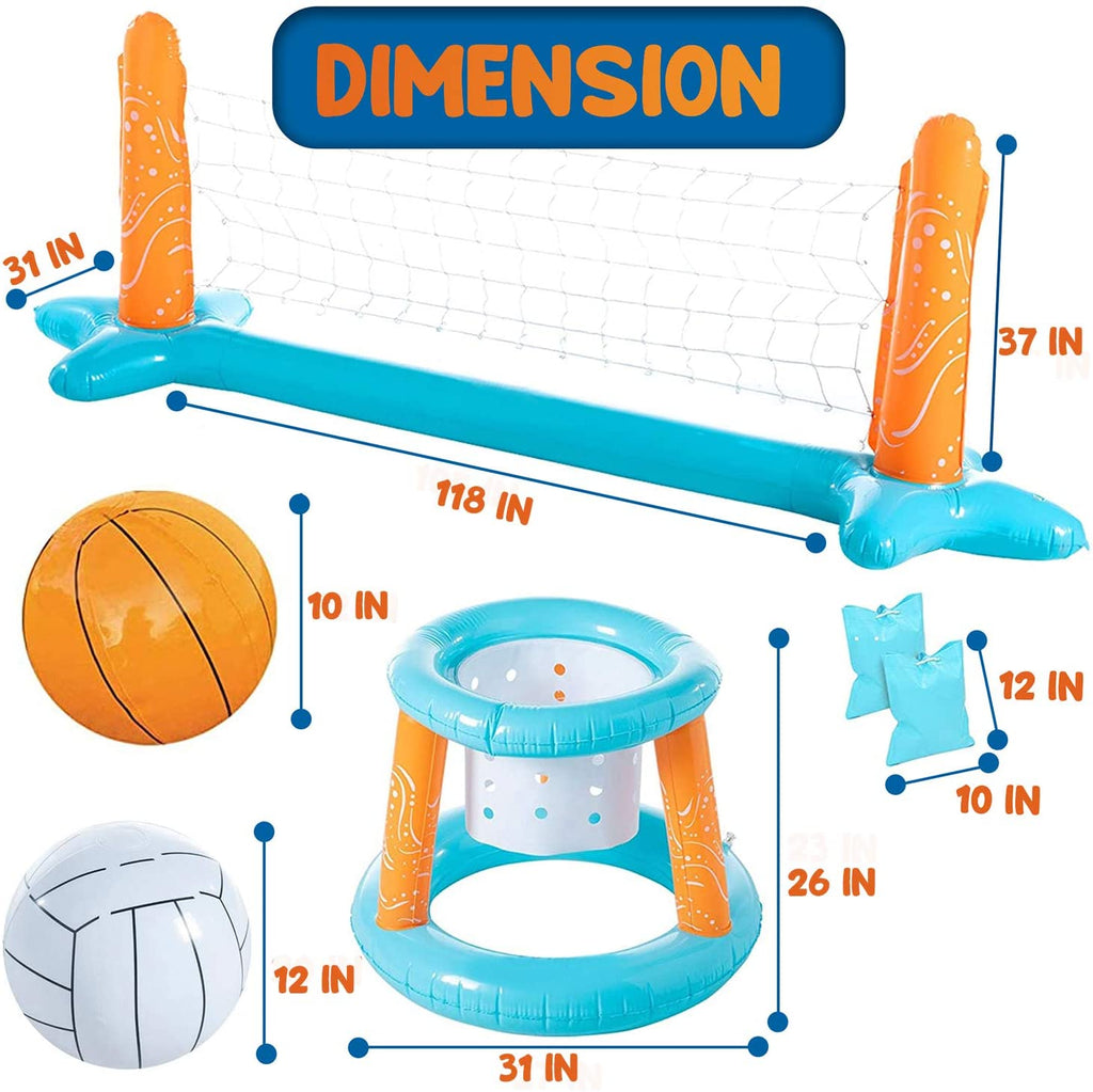 Inflatable Swimming Pool Volleyball Set with Balls Z16056