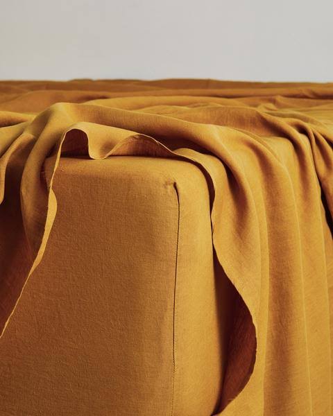 Cali King 100% Flax Linen Fitted Sheet W273716
