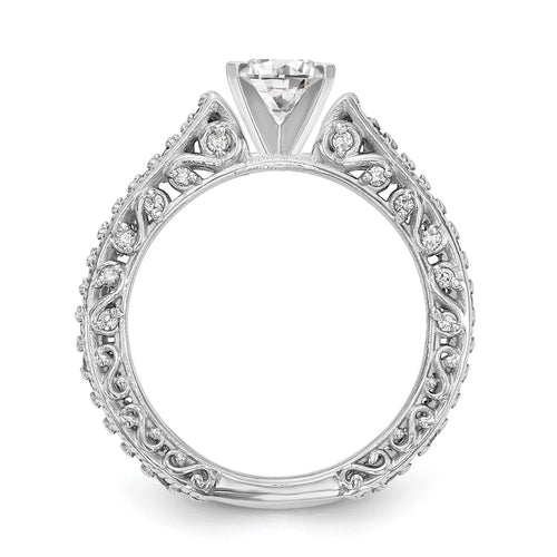 14k White Gold Lab Grown Diamond Engagement Ring Size 7 O9272