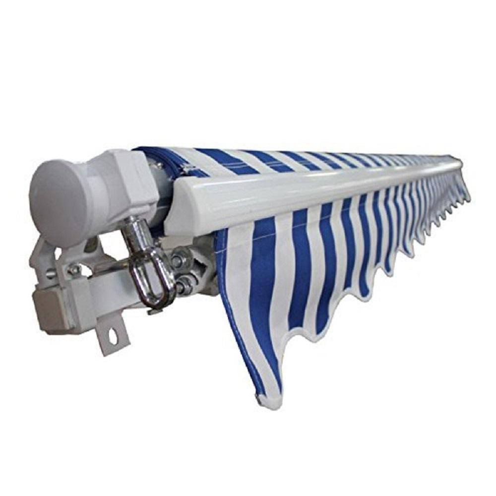 Blue/White Patio Awning Canopy RV Tent S1557