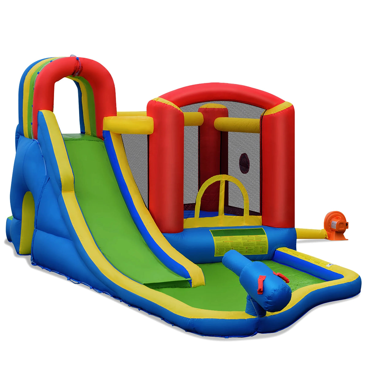 Inflatable Kid Bounce House Slide Splash Pool Jumping Castle W38713