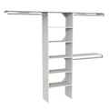 White Basic Wood Closet System Kit O60457