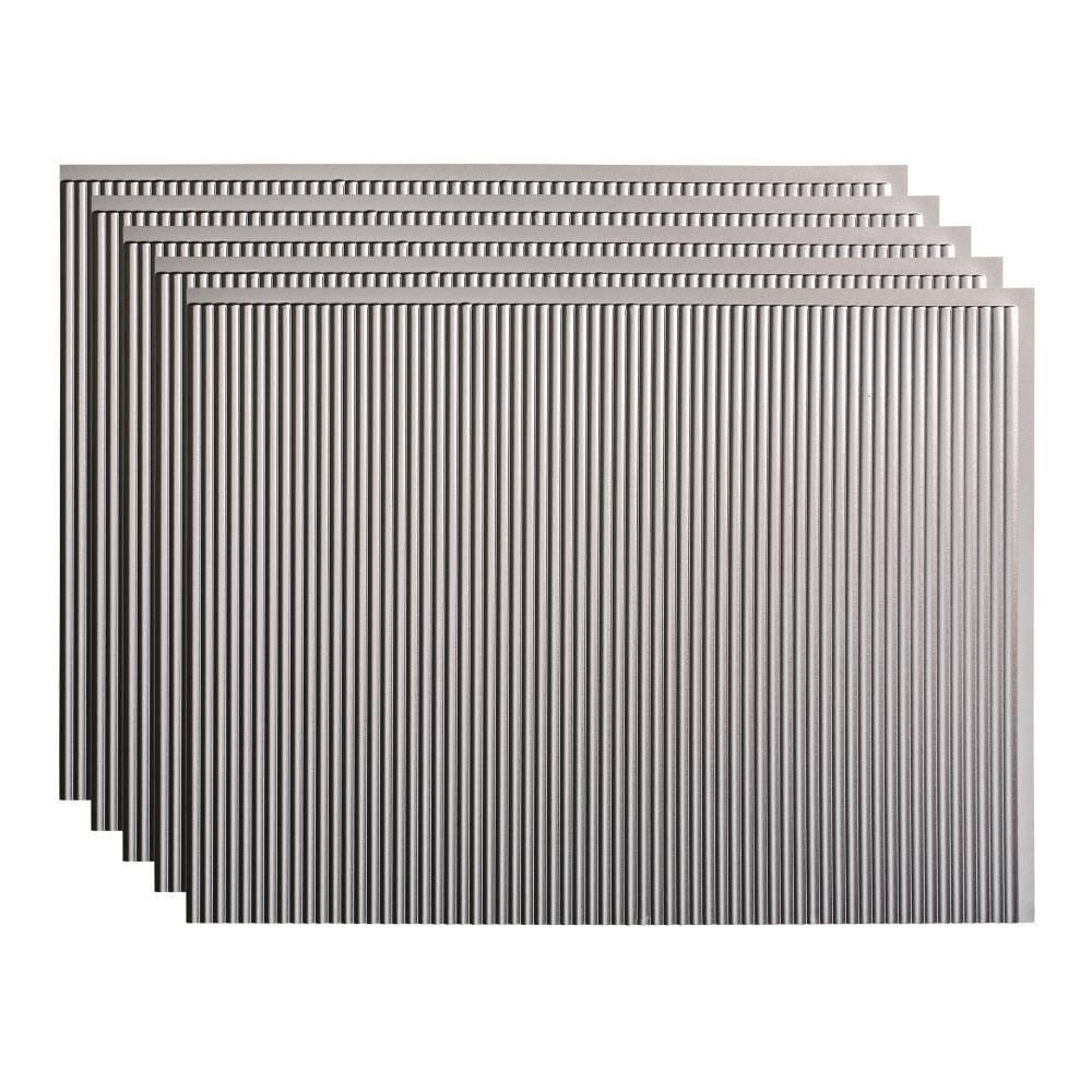 18in x 24in Argent Silver Backsplash Panel (5 Pack) M93575