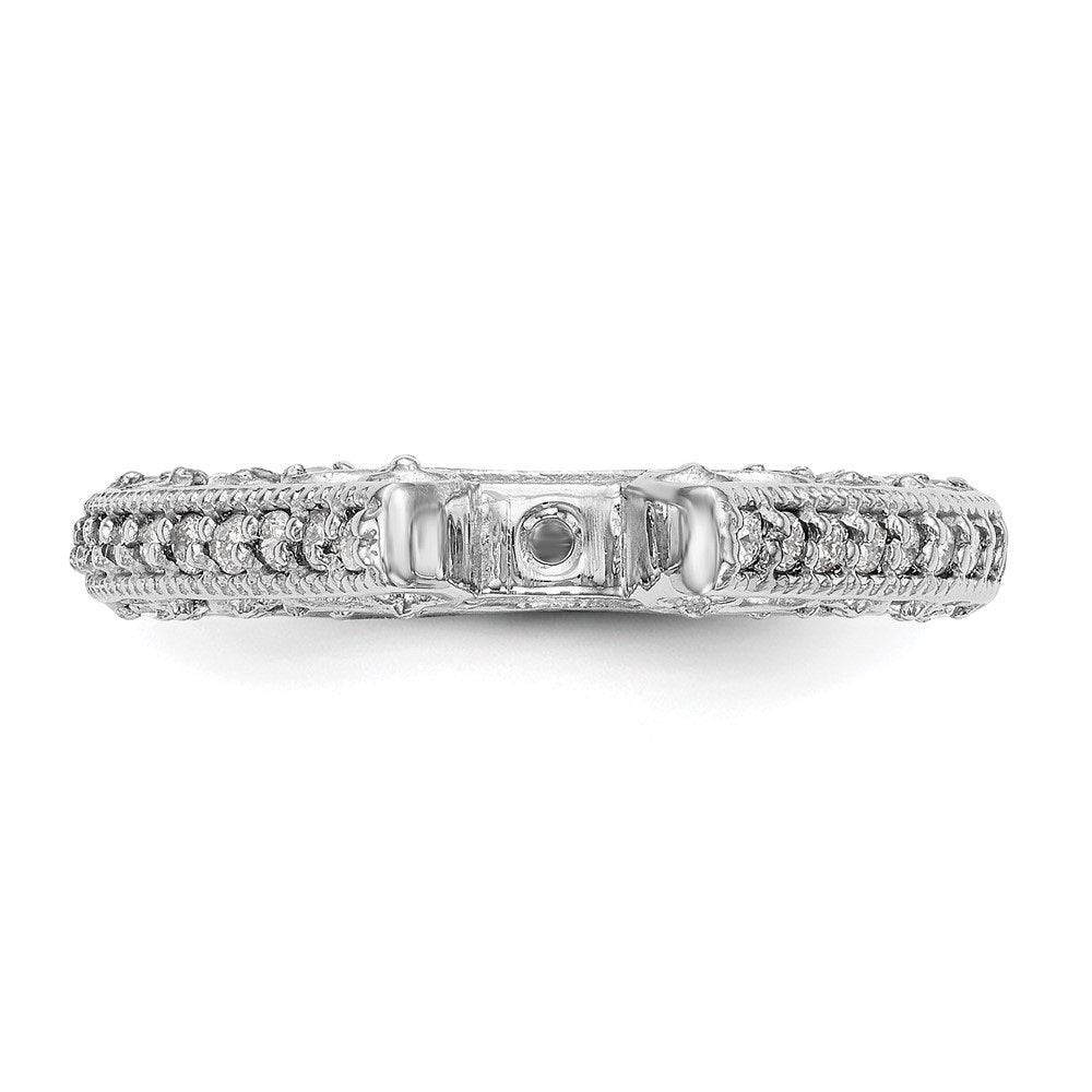 14k White Gold Lab Grown Diamond Engagement Ring Size 7 O9272