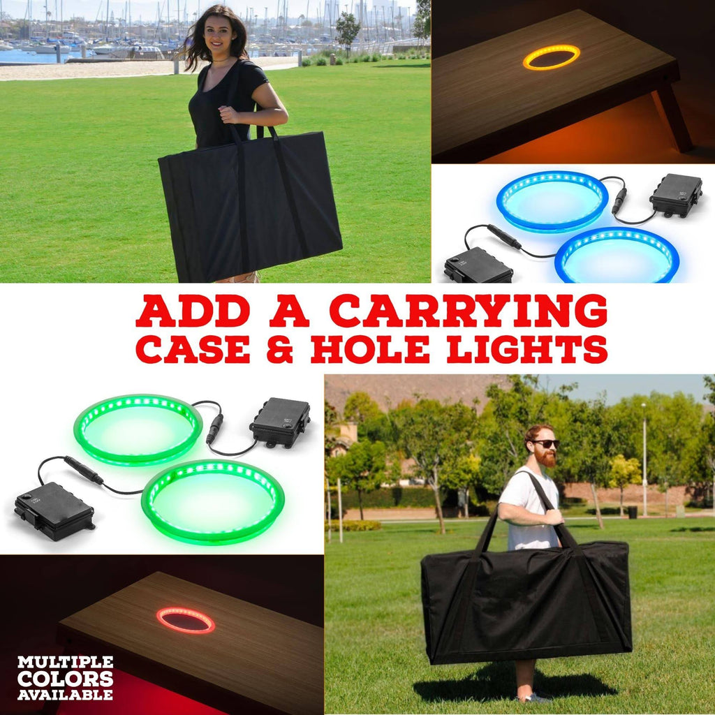 Cornhole Set with Lights & Case Q430883