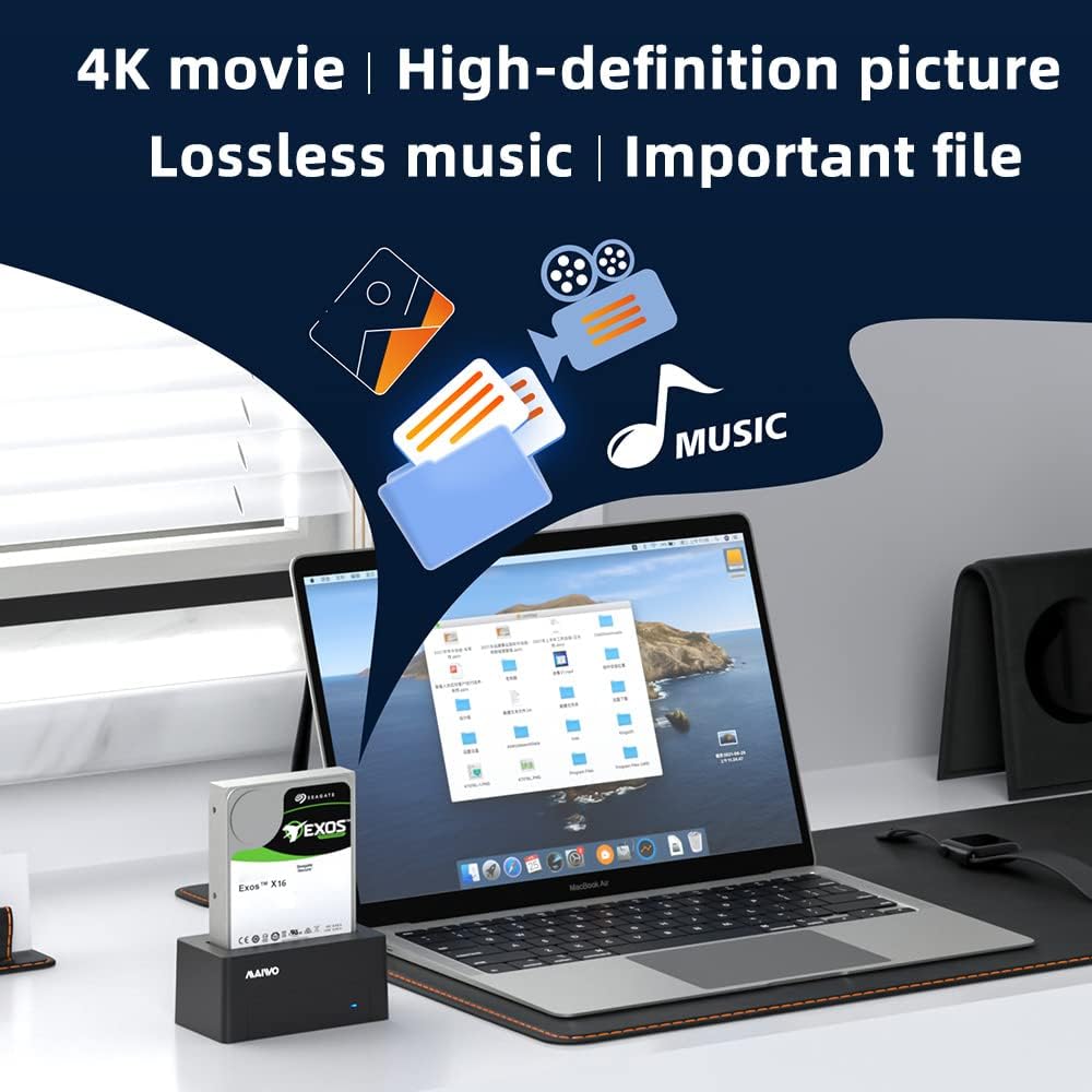 SAS to USB 3.0 External Hard Drive Docking Station Adapter Reader with Indicator Light Support 2.5 3.5 inch SAS Tool Free Storage Expansion P733