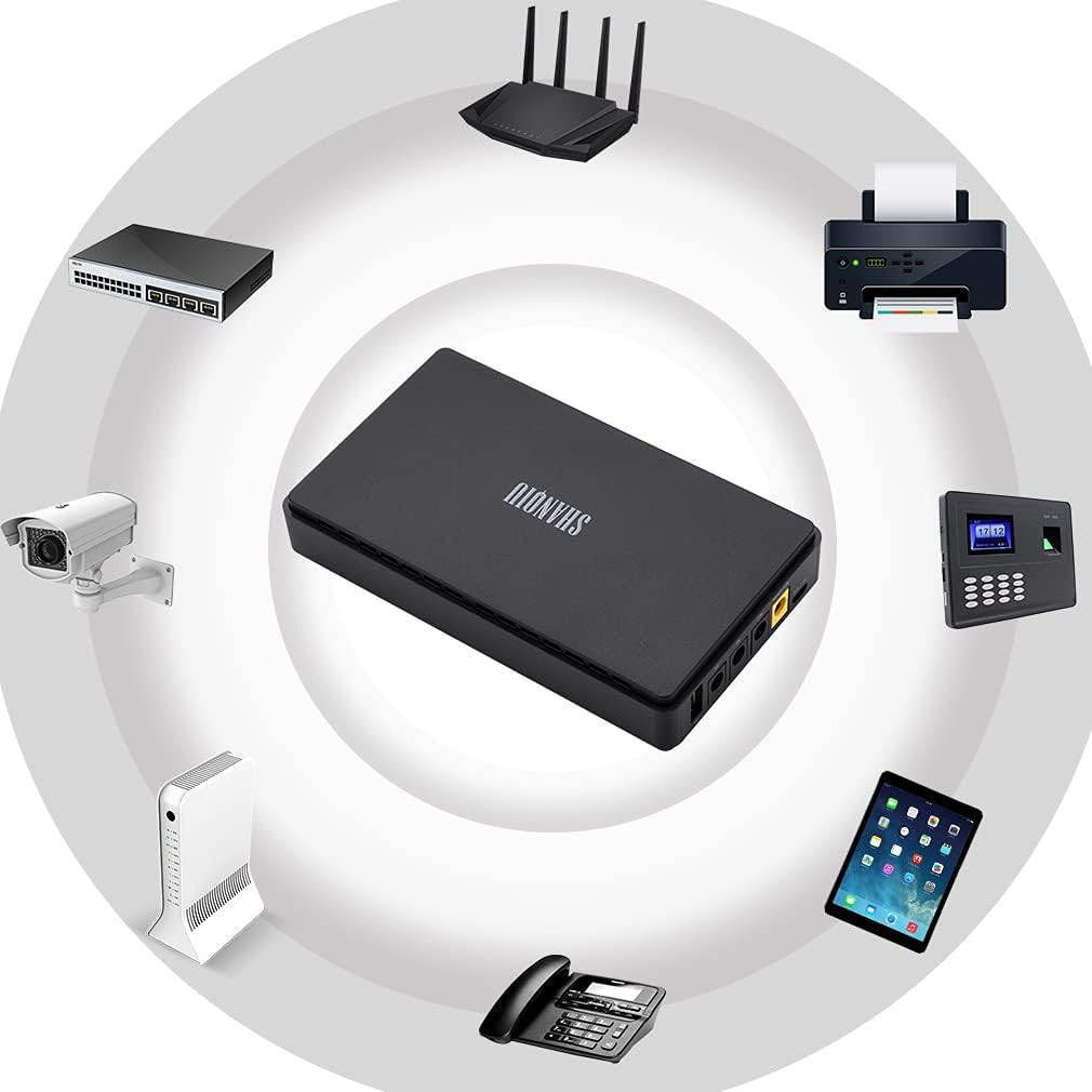 Mini UPS Battery Backup 20000mAh Uninterruptible Power Supply with Input DC Output USB 5V DC 5V 9V 12V 3A Q242455