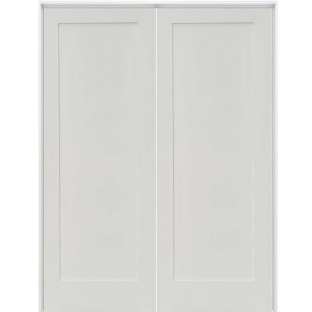 64 in. x 80 in. MDF Solid Hybrid Core Double Prehung Interior French Door U649