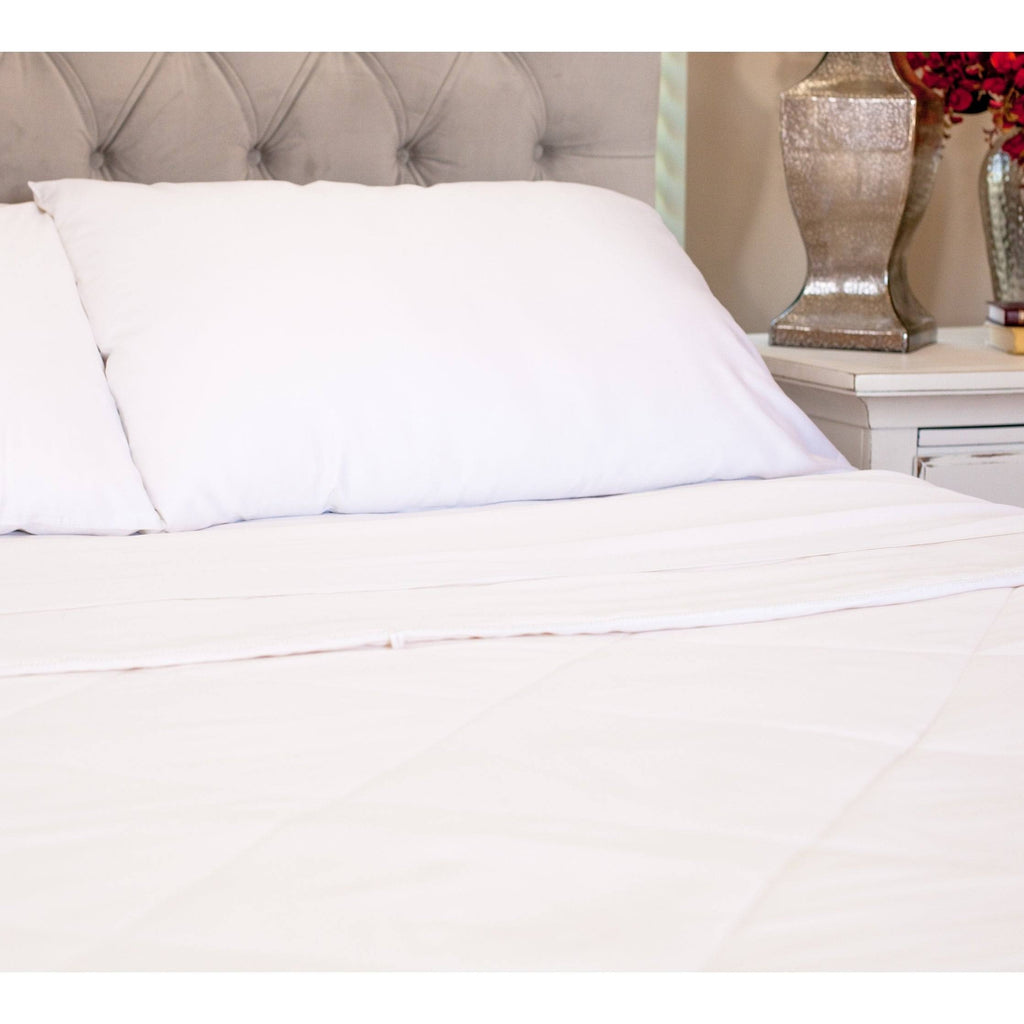 White Twin Silk Comforter E7925