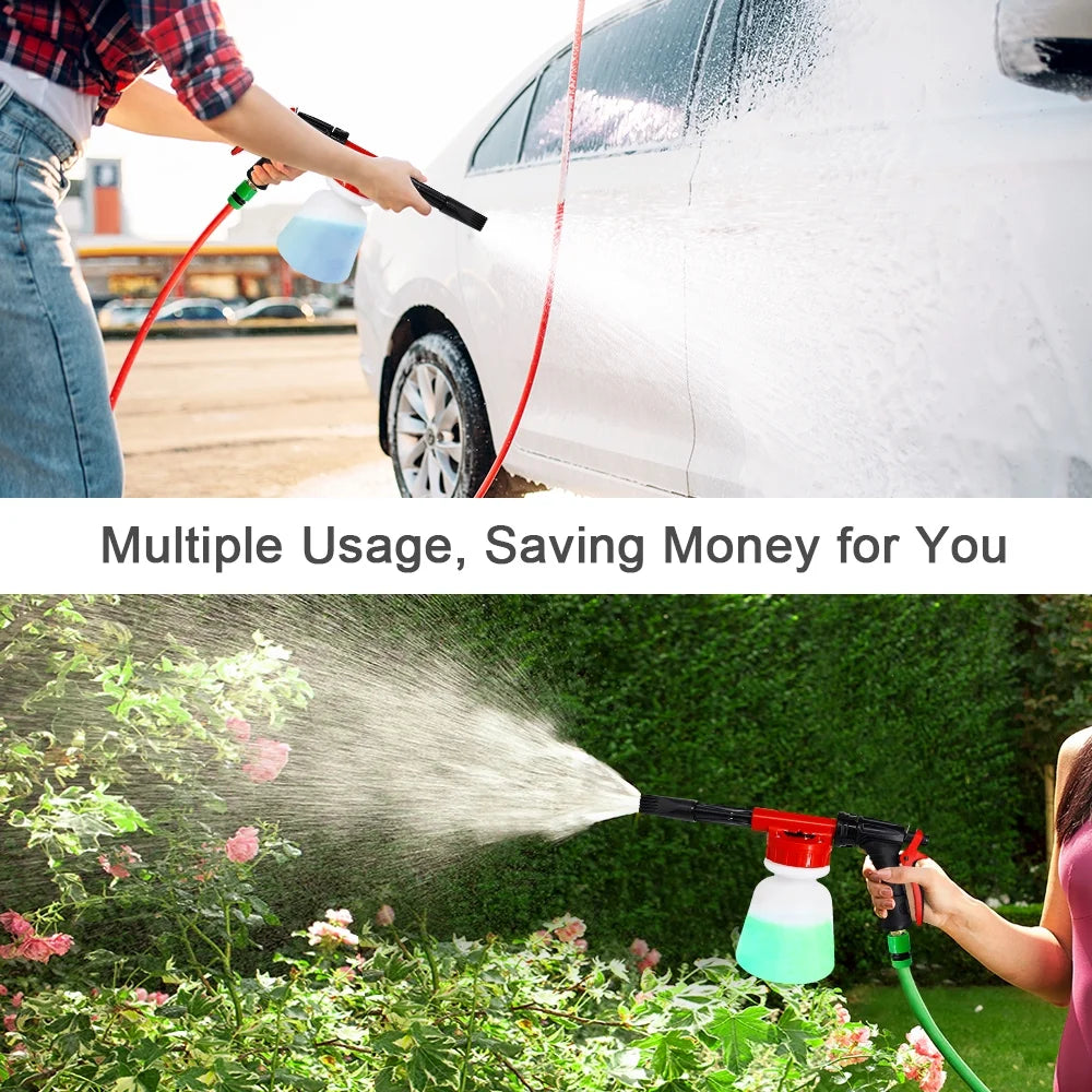 Foam Sprayer Nozzle Kit with 1 Liter Bottle Universal Connectors L514