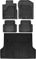 5 Piece Black Rubber Car Floor Mat & Cargo Truck Liner U8993