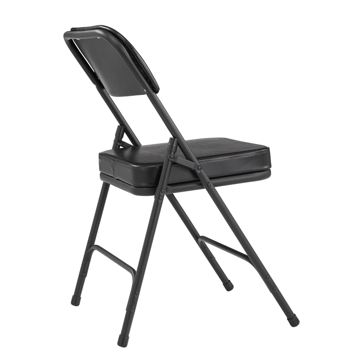 Black Vinyl Padded Folding Chairs Set of 2 X232