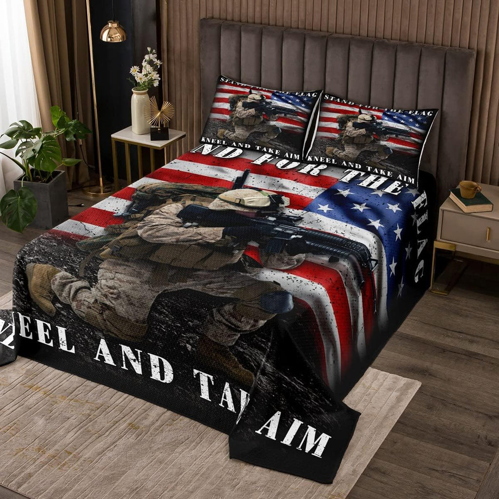 Twin Camo Quilted Bedspread T5304