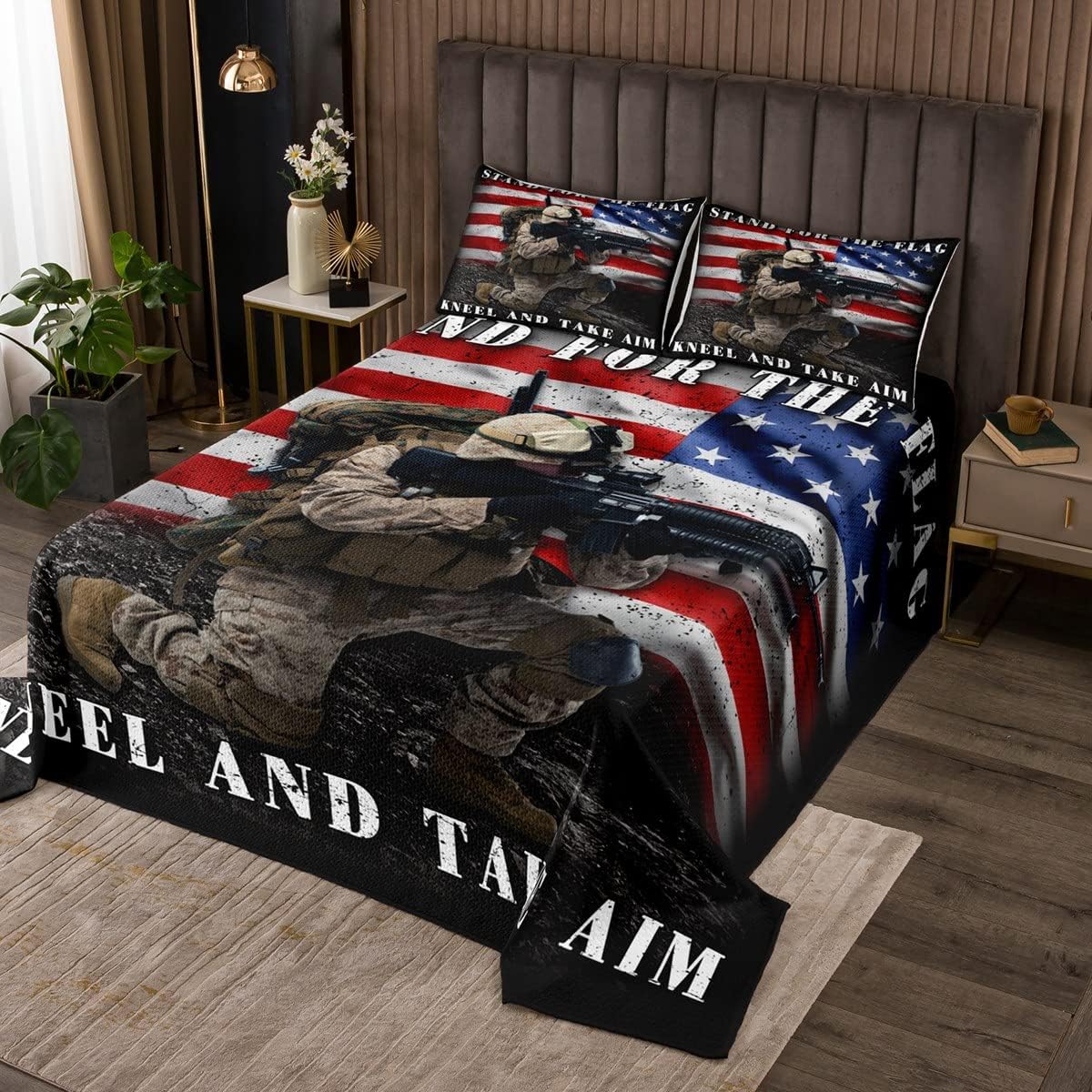 Twin Camo Quilted Bedspread T5304