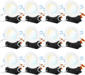 12 Pack 4 Inch Ultra Thin LED Recessed Ceiling Lights Selectable 2700K/3000K/3500K/4000K/5000K Dimmable 10W W313461