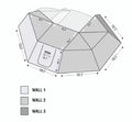 270 Degree Awning Side Wall 1 With Door & Window Driver Side O5965