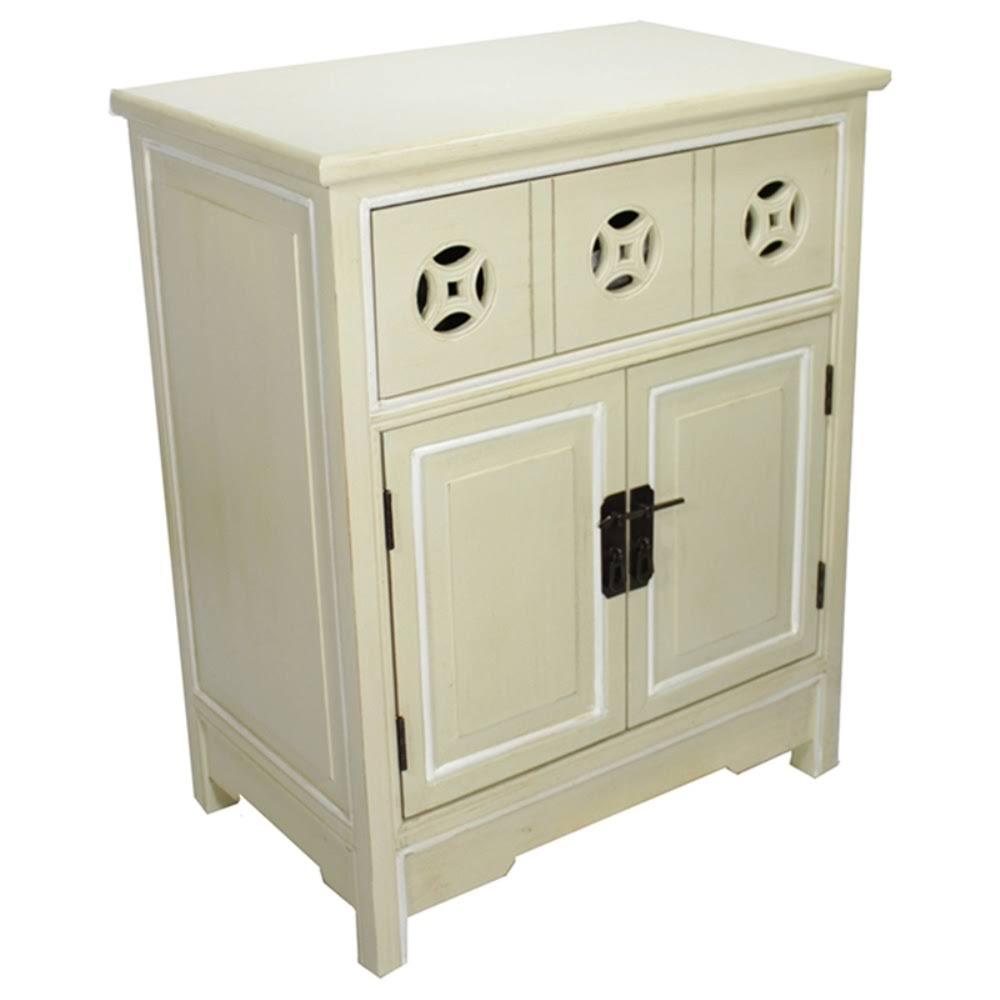 Beige Wood Sideboard with Drawer and 2 Doors Q71323