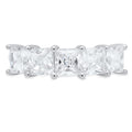 Princess Cut Genuine Cultured Diamond 18K White Gold Eternity Ring C648215