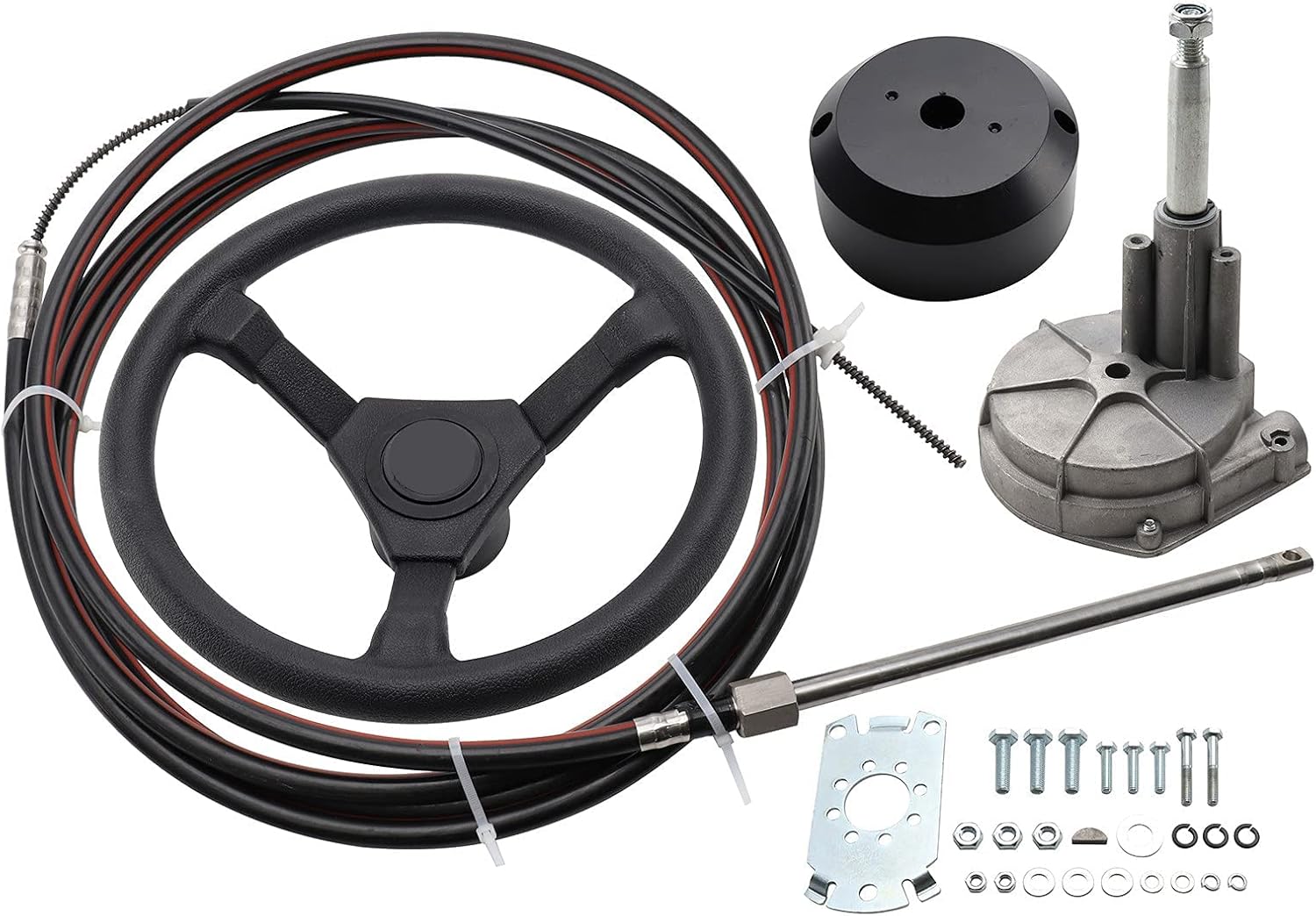 Boat Steering Cable 16' Outboard Steering Cable with 13 Wheel Marine Steering System Z9941