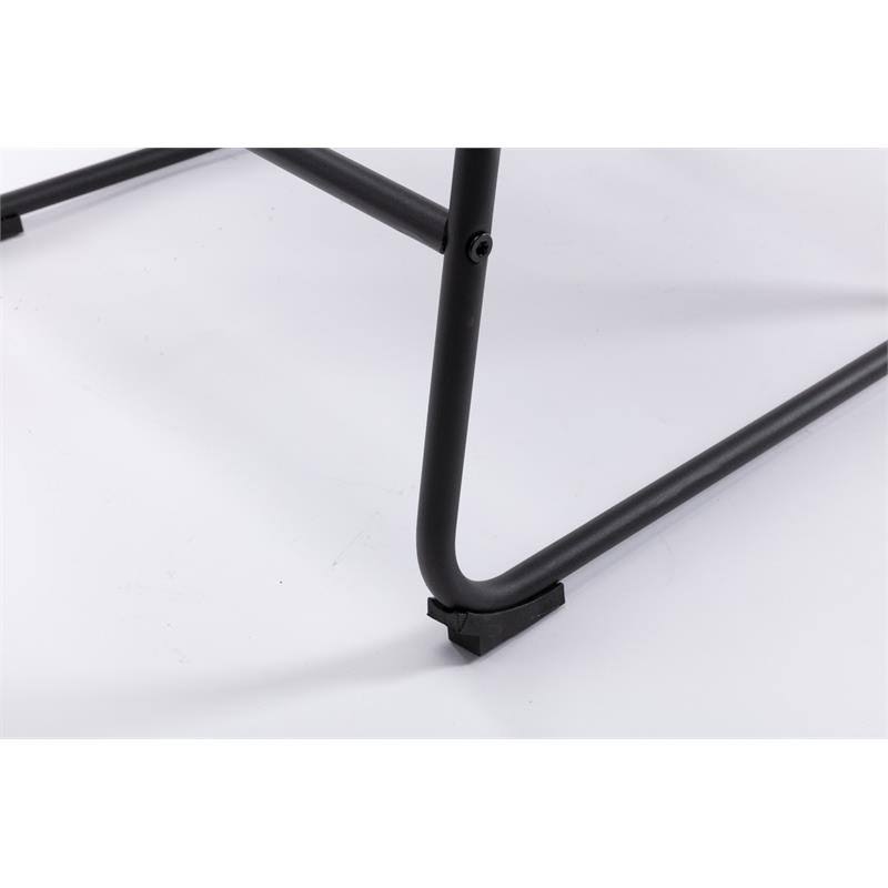 Charcoal Faux Leather Bar Stool Set of 2 U1386