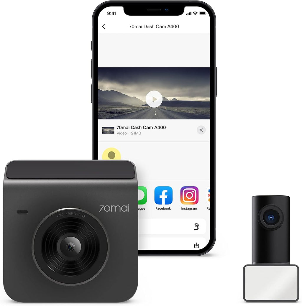 Gray 2K QHD Dash Cam with WiFi E75253