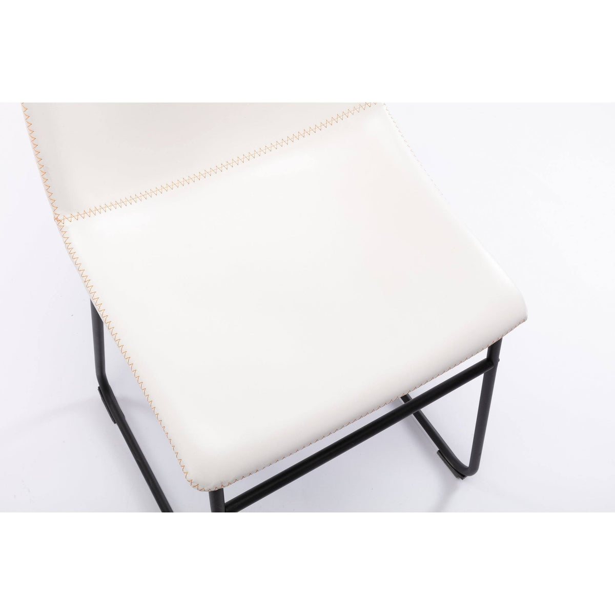 Charcoal Faux Leather Bar Stool Set of 2 U1386