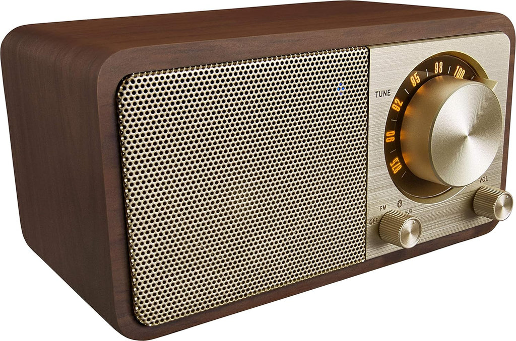 Wood Cabinet Mini Bluetooth Speaker with FM Tuner F963