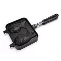 Fish-shaped Non-stick Waffle Iron Aluminum Alloy Mold with Scald Handle T5171