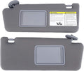 Driver and Passenger Side Sun Visor Set Gray Without Light X298002